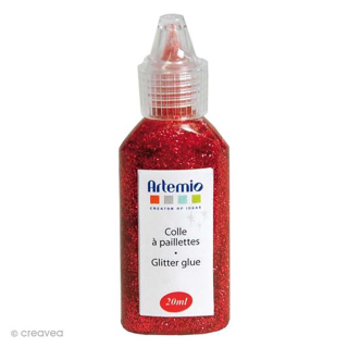 Colle Pailletée 25 ml Rouge - Artemio - Rougier et Plé
