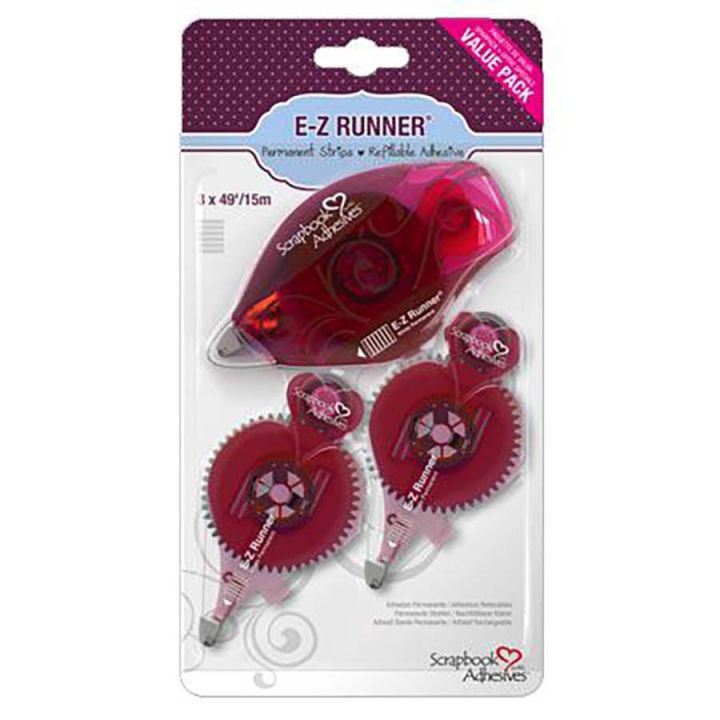 Adhésif permanent E-Z Runner & 2 recharges - Scrapbook Adhesives - Rougier et Plé