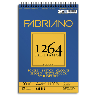 Bloc Papier Esquisse 90 g/m² Spirale haut - Fabriano - Rougier et Plé