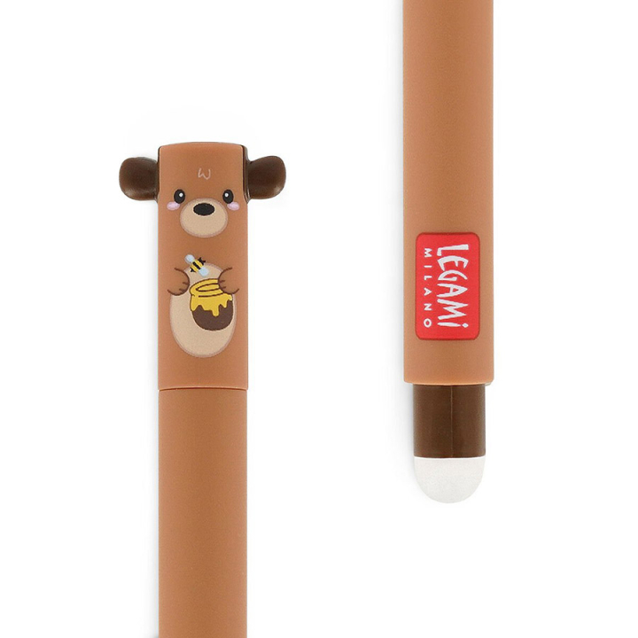 Stylo Gel Effaçable Teddy Bear Encre Rouge - Legami - Rougier et Plé