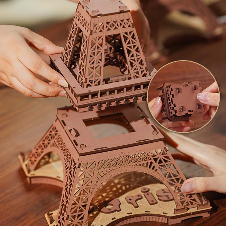 Maquette en bois Tour Eiffel de nuit - Rolife - Rougier et Plé