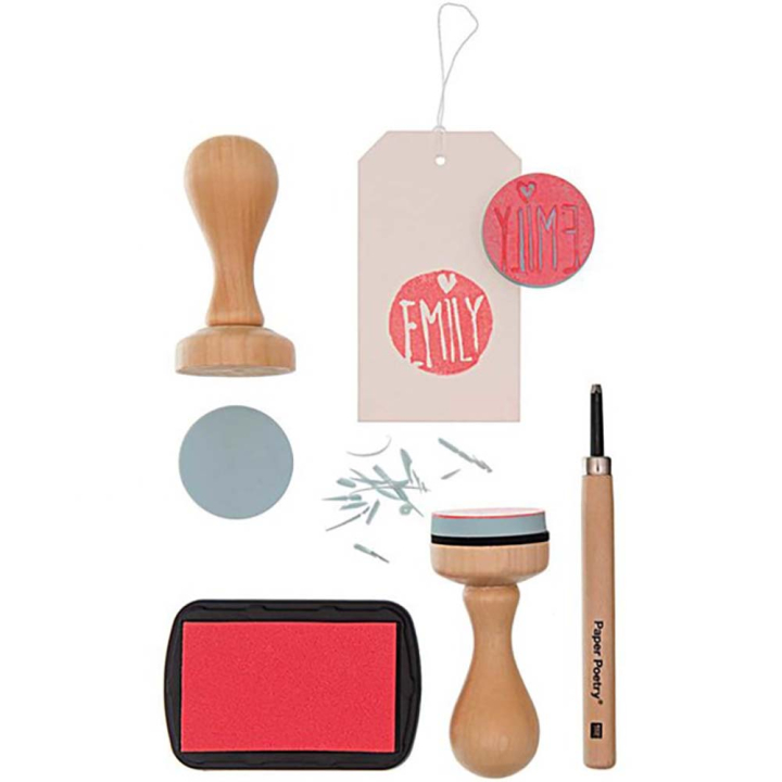 Tampon en caoutchouc à personnaliser ø 4 cm - Rico Design - Rougier et Plé