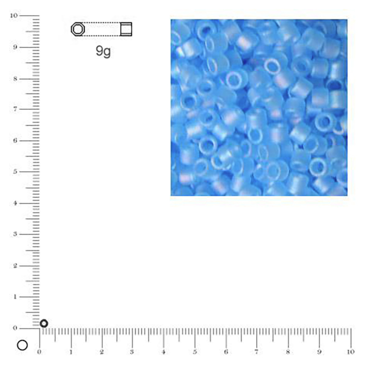 Perles de rocaille Miyuki Delica transparentes Rainbow dépolies 2,2 mm - Rayher - Rougier et Plé