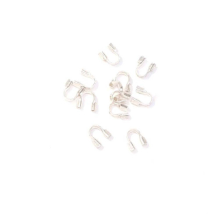 Protège-Fils 3,9 x 4,5 mm Argenté 925 - 10 pcs - Perles Corner - Rougier et Plé