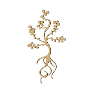 Objet en bois médium Arbre et racines - 18,6 x 9,6 cm - Spider Lily - Rougier et Plé