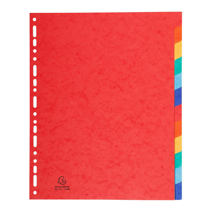 Intercalaires Carte lustrée XXL 12 onglets - Exacompta - Rougier et Plé