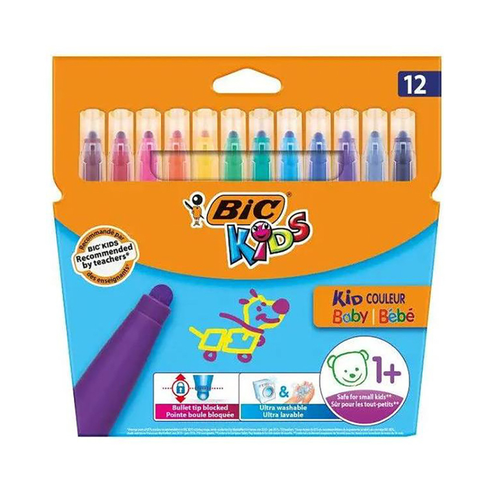 Feutre Kid Couleur Baby 12 pcs - Bic - Rougier et Plé