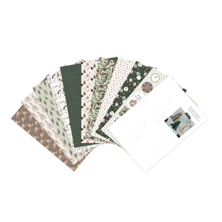 Papier créatif 21 x 29,7 cm 20 pcs Noël cosy - Clairefontaine - Rougier et Plé