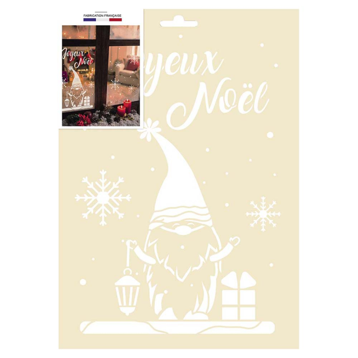 Pochoir A4 Joyeux Noël Lutin - Graine Créative - Rougier et Plé