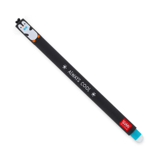 Stylo Gel Effaçable Pingouin Encre Turquoise - Legami - Rougier et Plé