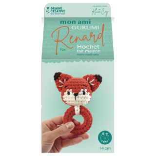 Kit Crochet Hochet Renard - Graine Créative - Rougier et Plé