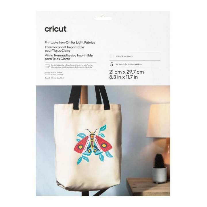 Thermocollant Imprimable pour Tissus Clairs 5 feuilles A4 - Cricut - Rougier et Plé