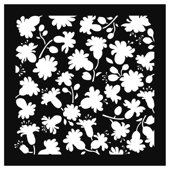 Pochoir Petites fleur 30 x 30 cm - Artemio - Rougier et Plé