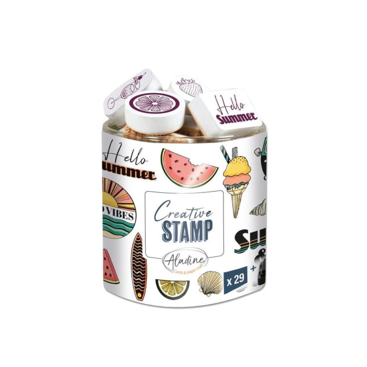 Tampons mousse Creative Stamp Summer - Aladine - Rougier et Plé