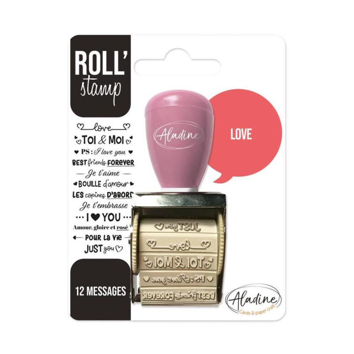 Tampon à molette Roll'Stamp Love - Aladine - Rougier et Plé
