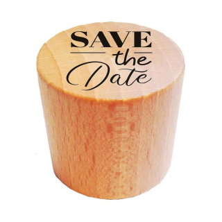 Tampon Bois Rond Save the date - Aladine - Rougier et Plé
