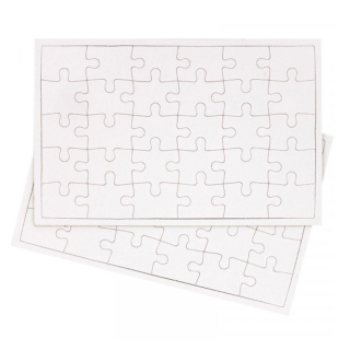 Puzzle vierge à décorer 30 pcs x 10 - Graine Créative - Rougier et Plé
