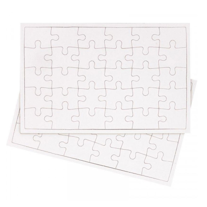 Puzzle vierge à décorer 30 pcs x 10 - Graine Créative - Rougier et Plé