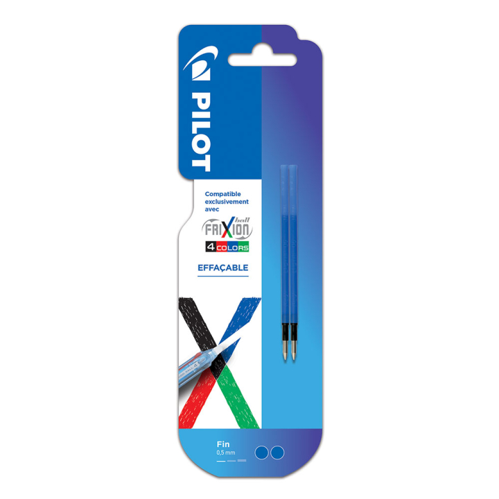 Recharges d'encre bleue pour FiXion ball 4 Colors par 2 - Pilot - Rougier et Plé