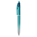 Stylo bille 4 couleurs Smooth Corps métallique irisé Cyan - Bic - Rougier et Plé