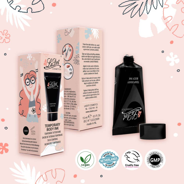 Encre corporelle pour tatouage temporaire 15 ml - Ladot - Rougier et Plé