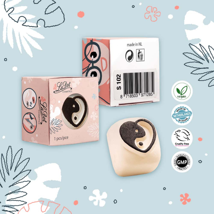 Petite pierre à tatouage Cœur yin-yang - Ladot - Rougier et Plé