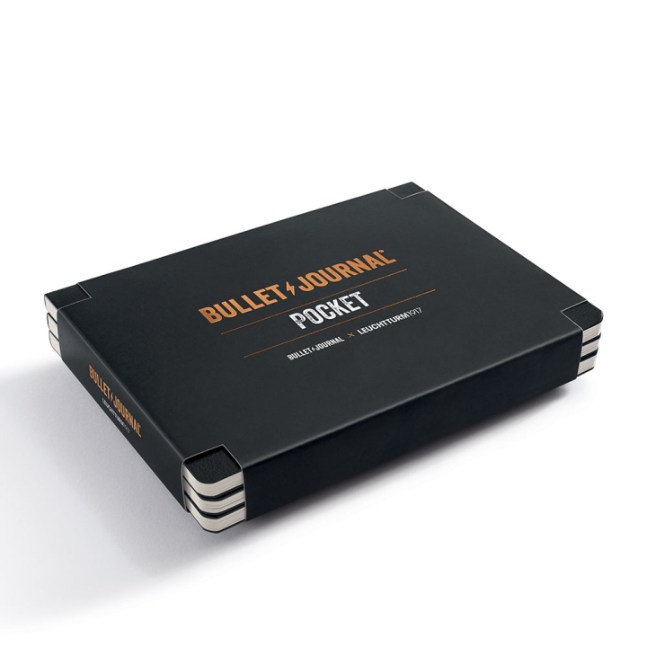 Bullet Journal Pocket Souple 14,4 x 10,4 cm Set de 3 Noir - Leuchtturm1917 - Rougier et Plé