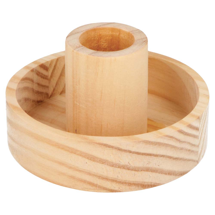 Bougeoir rond en bois 9 cm- ARTEMIO - Rougier et Plé