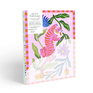 Peinture par numéro Petit pinceau Tigre Fleuri - La petite épicerie - Rougier et Plé