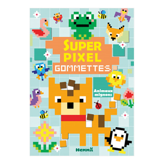 Livre de gommettes Super Pixel Animaux mignons - Hemma - Rougier et Plé