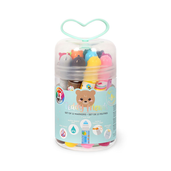 Feutres Teddy Friends 12 couleurs - Legami - Rougier et Plé