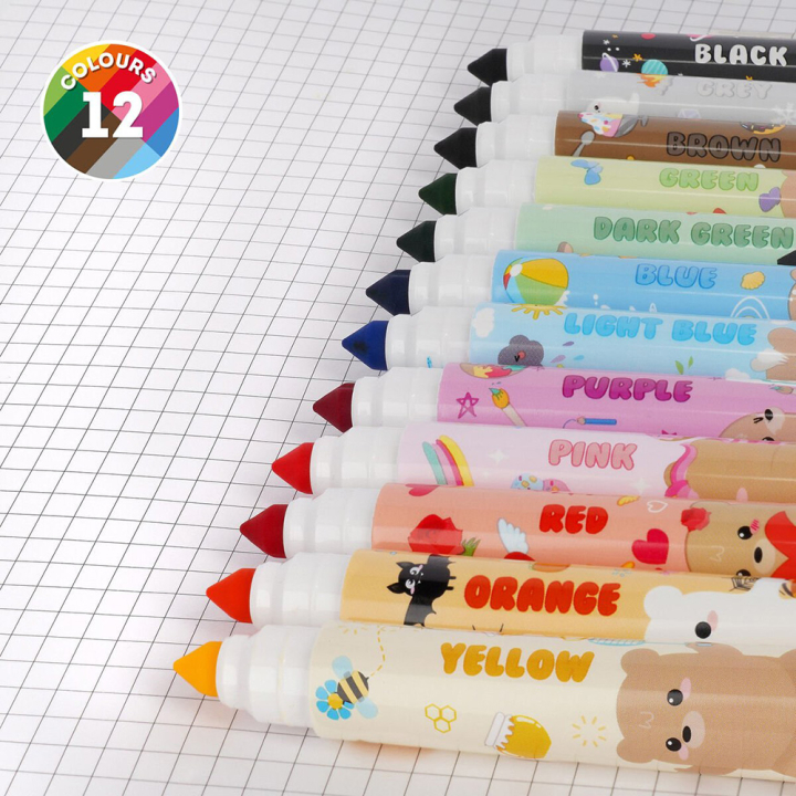 Feutres Teddy Friends 12 couleurs - Legami - Rougier et Plé