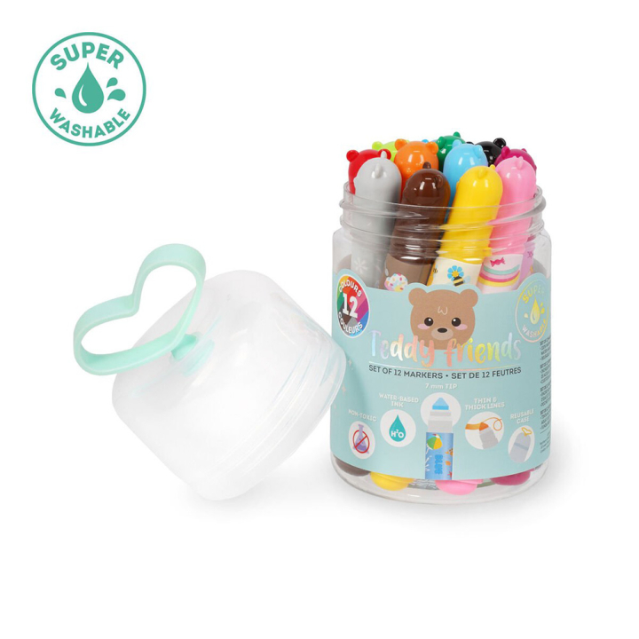 Feutres Teddy Friends 12 couleurs - Legami - Rougier et Plé