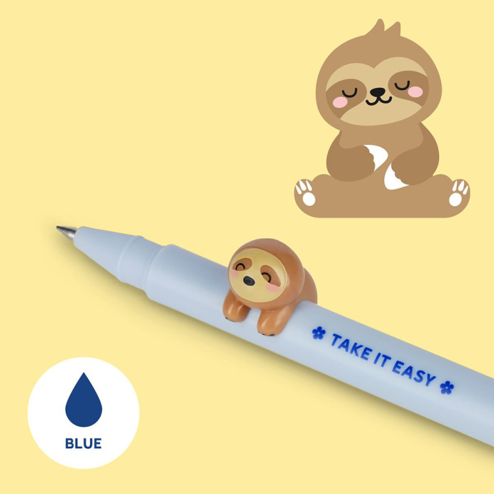 Stylo à Encre Gel Bleue Paresseux - Legami - Rougier et Plé