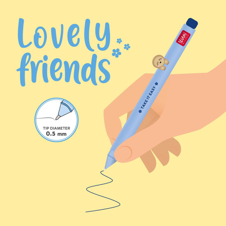 Stylo à Encre Gel Bleue Paresseux - Legami - Rougier et Plé