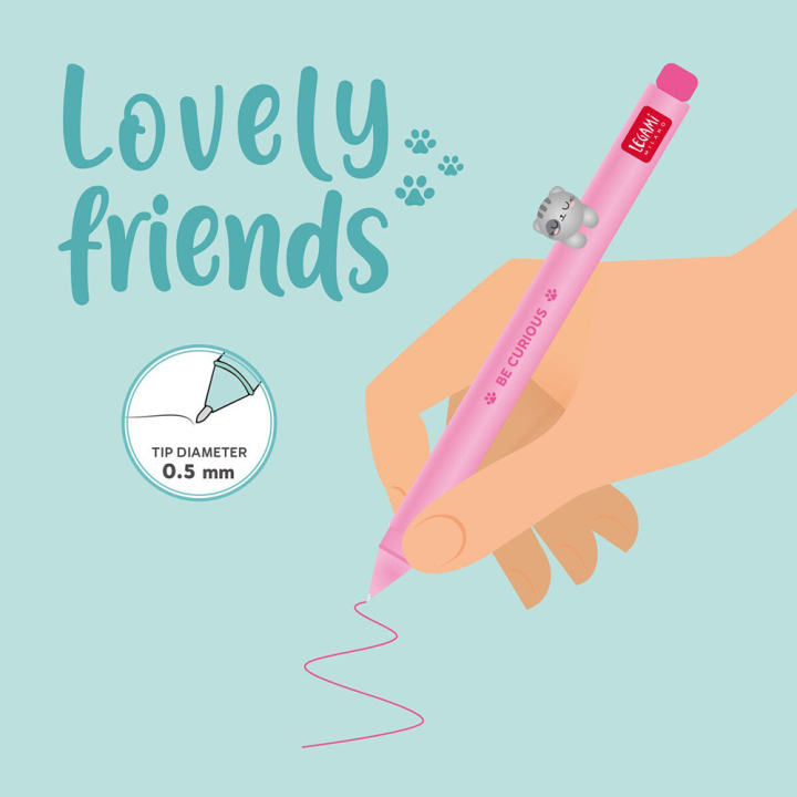 Stylo à Encre Gel Rose Kitty - Legami - Rougier et Plé