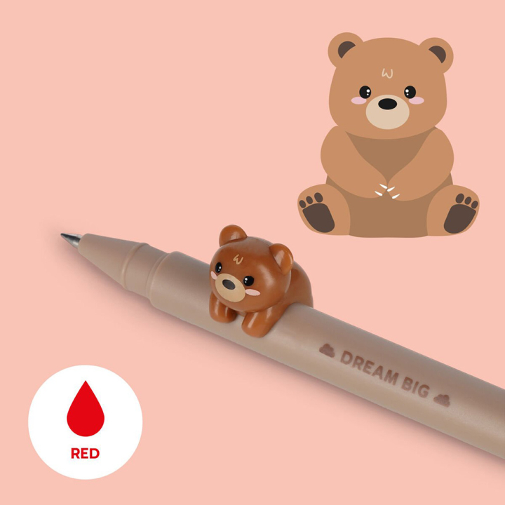 Stylo à Encre Gel Rouge Teddy Bear - Legami - Rougier et Plé
