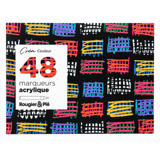 Marqueurs acryliques Créa boîte 48 pcs - Rougier&Plé - Rougier et Plé