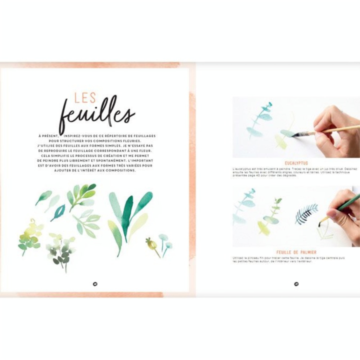 Livre Fleurs à l'aquarelle Une initiation - Mango - Rougier et Plé