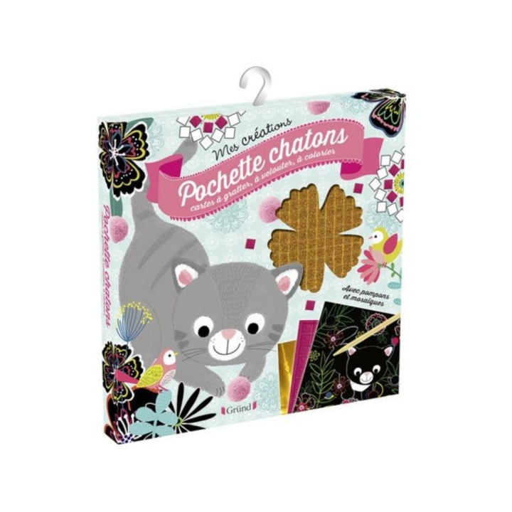 Pochette Mes créations : Cartes à gratter Chatons - Gründ - Rougier et Plé