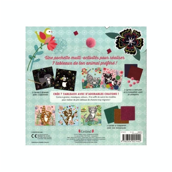 Pochette Mes créations : Cartes à gratter Chatons - Gründ - Rougier et Plé