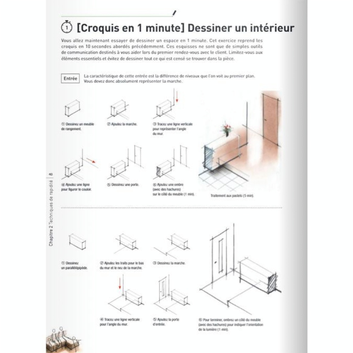 Livre Rough d'architecture d'intérieur en moins de 10 minutes - Eyrolles - Rougier et Plé