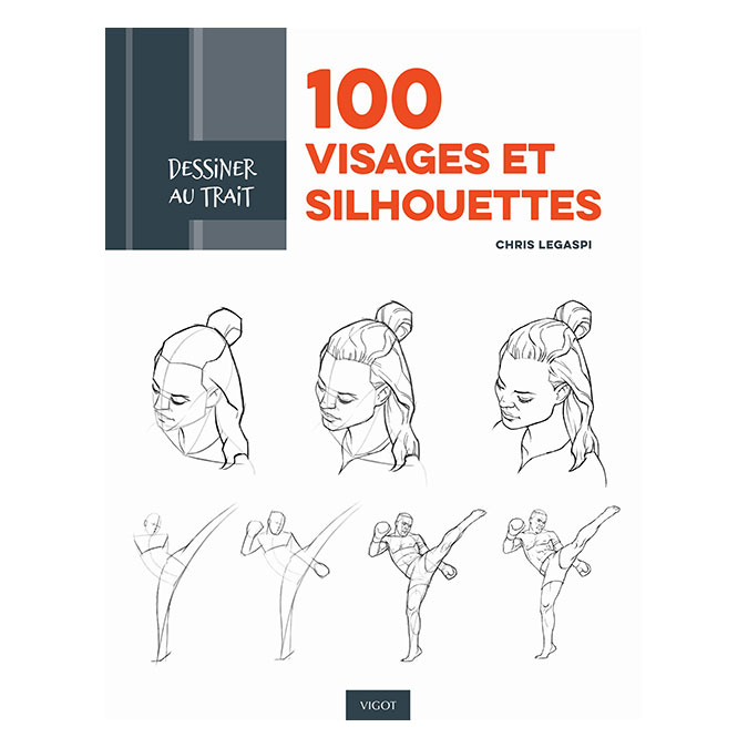 Livre Dessiner au trait 100 visages et silhouettes - Éditions Vigot - Rougier et Plé