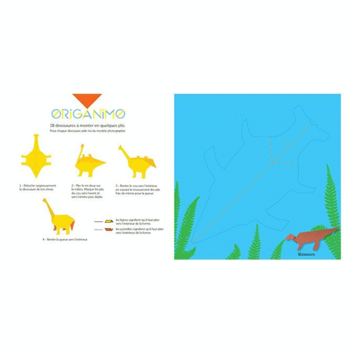 Livre Dinosaures à plier et à jouer - Mango - Rougier et Plé