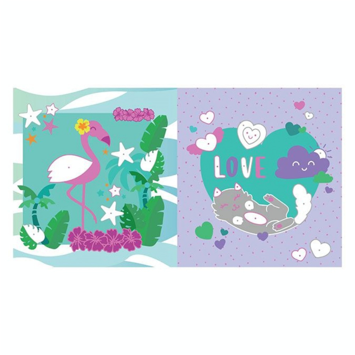 Livre coffret Cartes à pailleter et colorier : Animaux Kawaii - Fleurus - Rougier et Plé