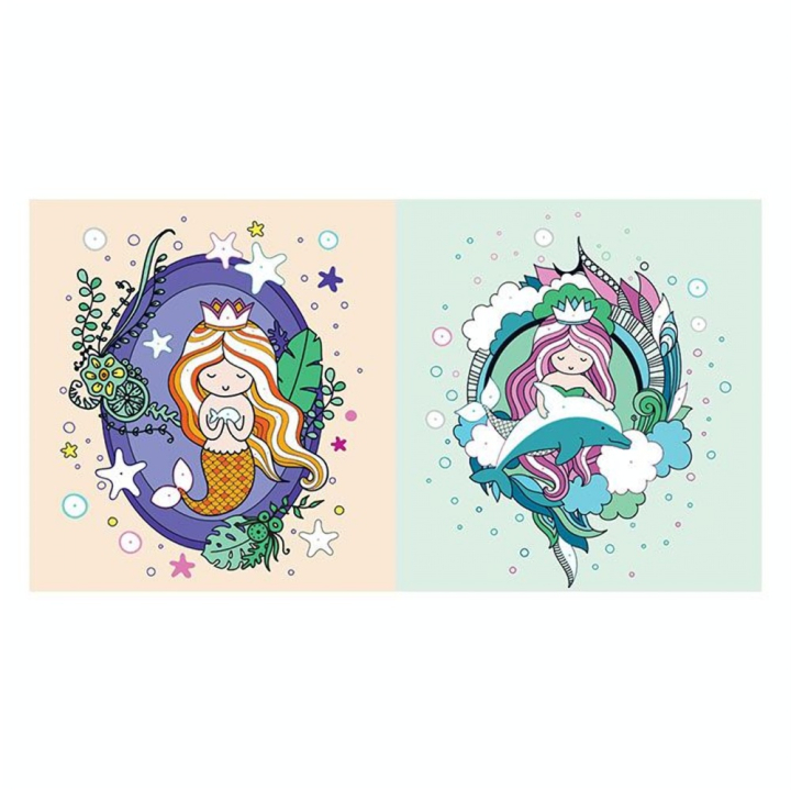 Livre coffret Cartes à pailleter et colorier : Sirènes - Fleurus - Rougier et Plé