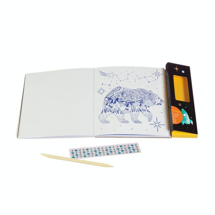 Livre coffret Cartes à pailleter et colorier : Constellations - Fleurus - Rougier et Plé
