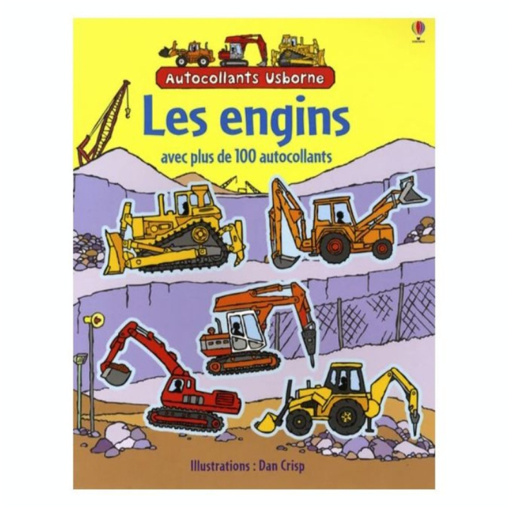 Album d'autocollants Les engins - Usborne - Rougier et Plé