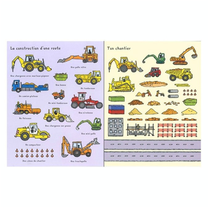Album d'autocollants Les engins - Usborne - Rougier et Plé