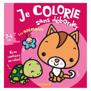 Album de coloriage Je colorie sans déborder Les animaux - Hemma - Rougier et Plé